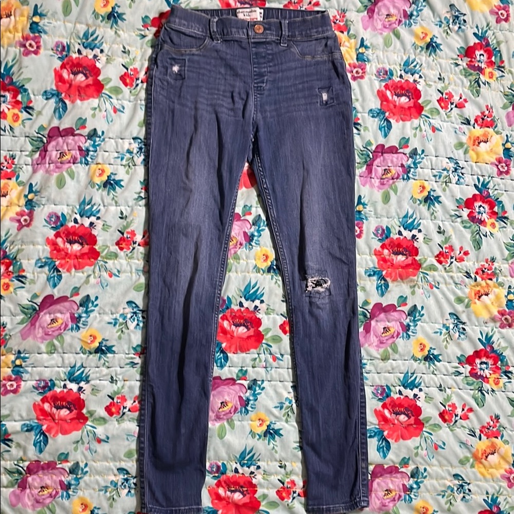 Women's Blue Distressed Jeans